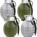 Liberty Imports 4 Pack Kids Toy Military Army Pretend Play Plastic Hand Grenades with Realistic Sound Effects