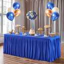 1 Pack Royal Blue Table Clothes for 6 Foot Rectangle Tables, 72 x 30 Inch Royal Blue Table Cloth Rectangle 6ft Wrinkle Resistant Washable Table Cover for Wedding Party Dining Banquet Buffet Table