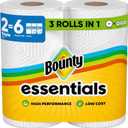 Bounty Essentials Select-A-Size Paper Towels, White, 2 Triple Rolls = 6 Regular Rolls (Packaging May Vary)