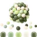 100Pcs Ball Pit Balls, Soft Plastic Ball Pit Balls for Kids, Phthalate & BPA Free, Crush Proof Plastic Play Balls, Assorted Colors Play Balls for Ball Pit, Play Tent, & Party Decorations (Green, Light Green, Beige, Dark Green)