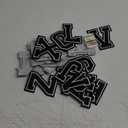 26 pcs Iron on Letter Patches, Fully Embroidery Varsity Letters A-Z Patches for Clothing Jacket Backpacks Hat and More, 3.1" Black