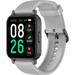EURANS Smart Watch 41mm, Full Touchscreen Smartwatch, Fitness Tracker with Heart Rate Monitor & SpO2, IP68 Waterproof Pedometer Watch for Women Men Compatible with iOS & Android Phones