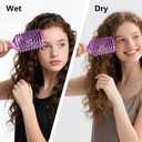 2 x Curly Defining Brush, Tangle-Free Defined Curls, EdgeLift, Volume, Enhancing Waves (Purple)