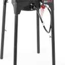 Outdoor Propane Burner Camping Stove Gas Burner with Adjustable Legs Ideal for Camping, Home Brewing, Turkey Frying and Maple Syrup Boiling