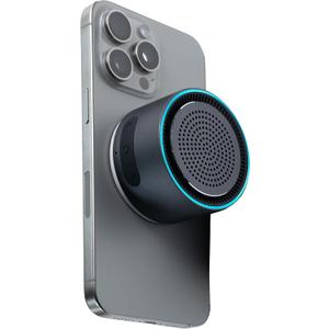 MagBeat Bluetooth Speaker with Magnetic Wireless Charger (Midnight), Portable Stereo Sync TWS, Booming Bass, Up to 10H, IPX7 Waterproof, Aluminum Unibody Design for Home/Outdoor/Beach, Birthday Gift