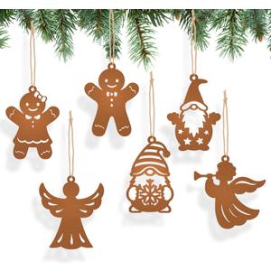 Gingerbread Christmas Decorations,Christmas Tree Ornaments,Xmas Tree Holiday Wedding Party Decorations with Hanging (Angel)