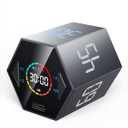 Pomodoro Timer Cube, Hexagon Productivity Timer, Pause & Resume, Silent, Vibrate & Adjustable Sound Alert, for ADHD, Task, Work, Study, 5/15/25/30/45/60min & Custom Countdown,Gray