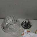 MEXO Industrial Semi Flush Mount Ceiling Light, Modern Clear Glass Light Fixture Farmhouse 10" Close to Ceiling Lights in Black Finish for Hallway Bedroom, Kitchen Entryway Cafe Bar Porch