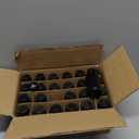 12 Pack 16 oz Amber Glass Bottles, Boston Round Sample Bottles with Black Poly Cone Caps, Labels and Funnels