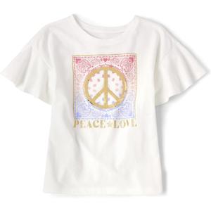 The Children's Place Girls' Short Sleeve Fashion Graphic T-Shirt (White, XS)