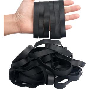 HAIDIBAO-Rubber Bands 40 Pcs size#105 Big black rubber band large Elastic Band rubber bands office supplies Heavy Duty wide Strong Elastic bands Outdoor (5.12" x 0.6")