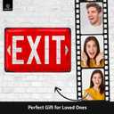 LANOLU Vintage Tin Sign EXIT Sign, Decorative Metal Sign, 8x12 inch