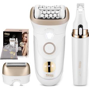 DSP 4-in-1 Beauty Set for Women: Epilator, Hair Removal Device, Electric Shaver & Trimmer,Fast Charging, Includes Accessories – Perfect Home Hair Device