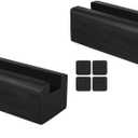 DOITOOL 2PCS Full Length Mirror Stand Holder Wooden Floor Mirror Stand Anti-Skid Mirror Bracket Full Body Mirror Stand Artwork Rack Floor Mirror Stand Base Floor Mirror Bracket, Black