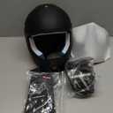 Youth Dirt Bike Helmet DOT Certified - Full Face Motorcycle Helmet for Off-Road, ATV, Street Riding, Includes Adjustable Goggles & Protective Gloves (Large, BLACK)