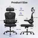 Bigzzia Ergonomic Office Chair with Lumbar Support - High Back Desk Chair, Oversized
