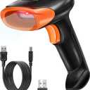 KUIIYER Wireless Barcode Scanner, 2D QR 1D Bar Code Scanners Handheld Barcode Reader with Updated 800 X 600 Pixel CMOS & Built-in Light, Plug & Play for Computers, PC, Laptop, Desktop & POS