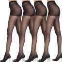 DUCMODA Unbelievable Durability Sheer Tights for Women, 20D High Waist Stocking, Rip Resistant Strong Pantyhose (S)