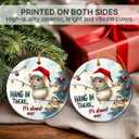 3 x Mouse Christmas Ornaments 2025, Double Side Ceramic Ornament for Christmas Decorations, Cute Mouse Gifts for Animal Lovers, Friends, Family, Rat Animal Ornaments for Holiday Hanging Decor