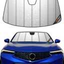 Windshield Sun Shade for Acura Integra 2023-2025,Heavy-Duty Thick Blackout Front Window Sunshade Summer Car Protector Block UV Rays (2023-2024, Metallic)