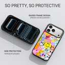 Clear TPU Phone Case Cover for iPhone with Design, Drop Protection, Cute Case for Girl Women (Smiley Face-1, iPhone 17 Pro Max)