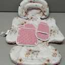 BOMOLOUR Infant Car Seat Insert with Removable Cushion for Baby Preemie Newborn Infant, Reversible carseat Insert Head Body Support Fits for Stroller, Baby Swing, Rocker, Bouncer, Bassinet - Pink