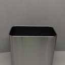 mDesign Small Metal 2.4 Gallon Trash Can Wastebasket Garbage Bin for Bathroom, Slim Rubbish Waste Trashcans Master/Guest Bath, Bedroom, Garage, Mirri Collection, Gray (23578MDBST)