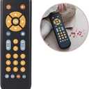 Nueplay Baby TV Remote Control Toy with Light and Sound, Toddler Realistic Controller with 3 Languages, Early Educational Learning Musical Toys, Preschool Infant Boys Girls 6, 12, 18 Months, Black