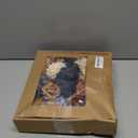 Ling's moment Fake Flowers Box, Faux Artificial Greenery Stems Foam Roses Gardenia Silk Dahlia Fabic Flower for Centerpieces Bouquet Wedding Vase Decorations, Burnt Orange & Navy, Grand Combo