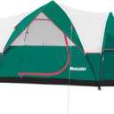 6 Person Family Camping Tent,Waterproof Windproof with Top Rainfly,Easy Set Up,Pop Up Tent for Outdoor Camping Hiking Trave (Green)
