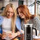 5-in-1 Milk Frother and Steamer - Upgraded Automatic Milk Steamer 11.8oz Hot & Cold Foam Maker and Milk Warmer with LED Display Touch Screen & Two Whisks for Latte,Cappuccinos,Silent Working-110V