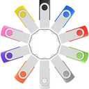 Professional 10-Pack of Enfain 16GB Multicolor USB Flash Drives - Swivel Memory Sticks for Effortless Data Storage and Sharing Offline (10 colors assorted)