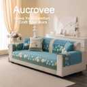 Chenille Boho Jacquard Couch Cover, Washable Sectional Sofa Covers for 3 Cushion Couch Sofa L Sharped Sofa, Non Slip Furniture Protector Slipcover (1 PCS 36"x82" Green)