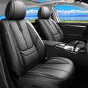 Fit Accord Car Seat Covers for Honda Accord 2003-2024 2025 2026 -Upgraded Premium Waterproof & Breathable Leather,Airbag Compatible,All-Weather Seat Cushion Protector,Full Set,Black