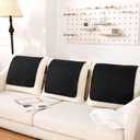 Moukeren 3 Pieces Recliner Headrest Protector Headrest Cover for Recliner Chair Sofa Covers Couch Chair Head Protector for Sofa Furniture Protectors(Black)