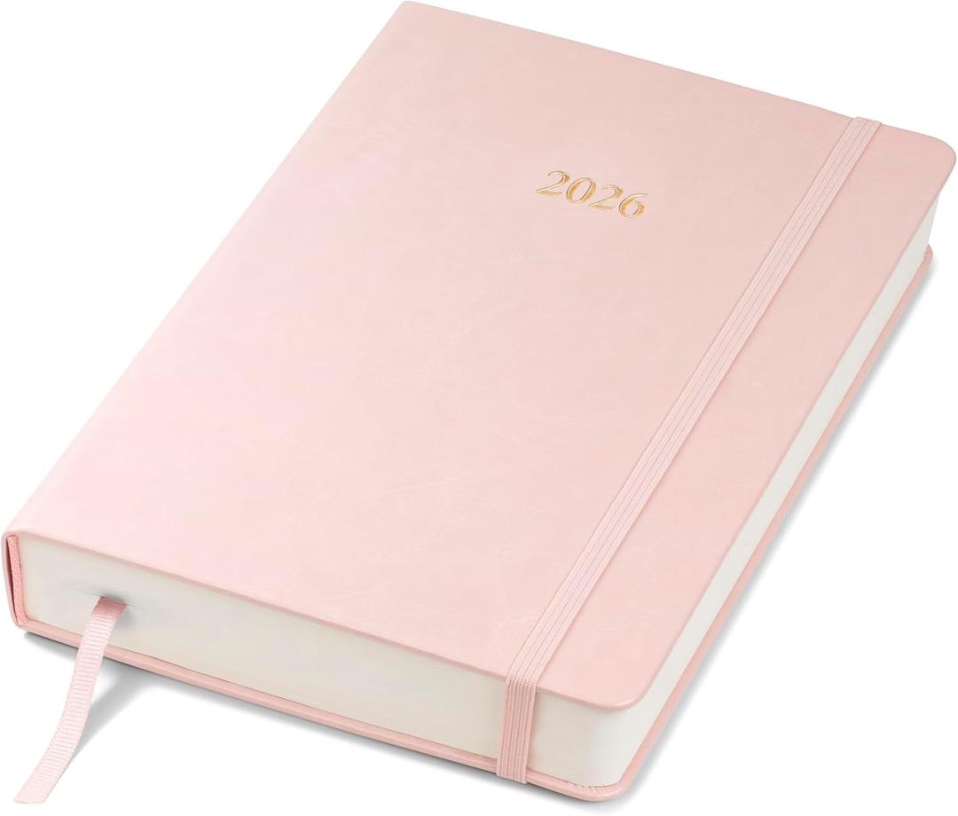 Wykeham's Executive 2026 Daily Journal Planner – US Public Holidays & Format (Rose, 8.5"×5.5")