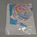 6 7 Birthday Decorations Banner Pre-Strung Pink and Blue Glitter Happy Birthday Banner for Party,The 6 7 Meme Hanging Decor with Doughnut Pattern for Boys and Girls Party