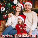 12 Pcs 3.15" Crochet Christmas Ball Ornaments Set with Wooden Chips and Ribbons Classic Red Green White Knitted Hanging Balls for Neutral Rustic Farmhouse Christmas Tree Holiday Xmas Decoration