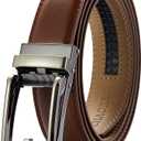 CHAOREN Mens Dress Belt - Ratchet Belt Leather 1 1/4" Comfort Click - Perfect Companion to Mens Dress Shoes, Size: 36" to 42" Waist Adjustable