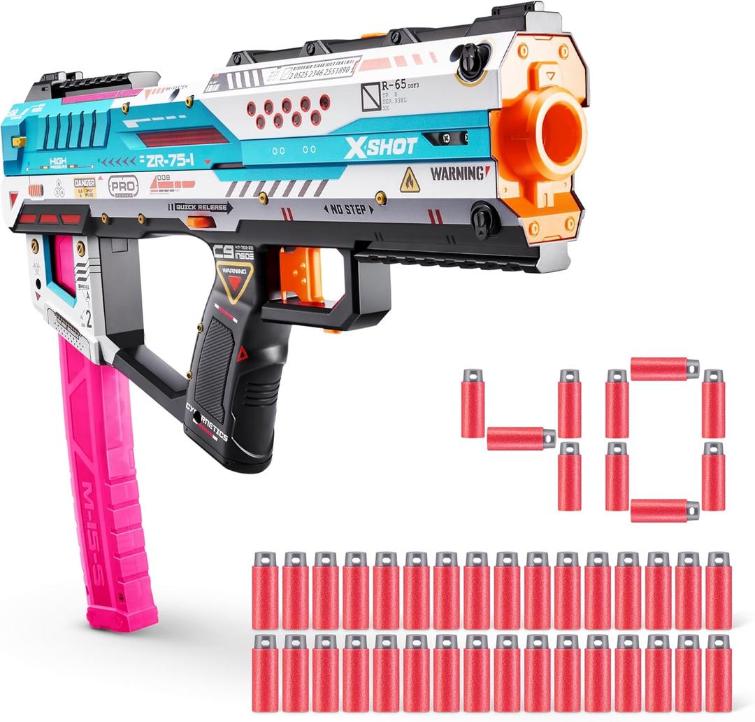 XSHOT Skins Pro Series Fury-X (40 Darts) Outdoor Foam Blaster by ZURU for Ages 14+, Air Pocket Technology Darts, Outdoor Toy, Teens and Adults, 14+
