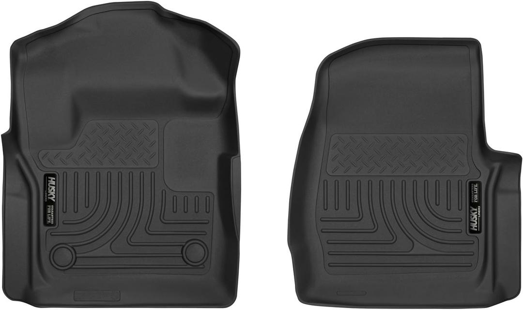 Husky Liners X-act Contour Floor Mats | Fits 2017 - 2026 Ford F-250/F-350 STANDARD CAB | Front Row, 2-pc Black - 52721