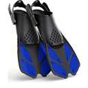 Greatever Snorkel Fins Adjustable Buckles Open Heel Swim Flippers Travel Size Short Swim Fins for Snorkeling Diving Swimming Adult Men Womens