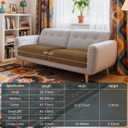 Hokway Stretch Couch Cushion Covers, 2 Piece Individual Sofa Cushion SlipcoversJacquard Sofa Seat Slipcover Set, Non-Slip Protector for Cushion (Coffee,Small-2PC)