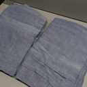 H.VERSAILTEX Linen Semi Sheer Curtains 72 inch Length Energy Saving Easy Care Privacy Protection Nickel Grommet Window Panels/Drapes for Nursery Room/Living Room (Set of 2, Denim)