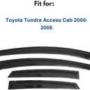 IG Window Visors Fit for 2000-2006 Toyota Tundra Access Cab, Out-Channel Rain Guards Vent Wind Deflectors 4PC, Truck Accessories for 00-06 Toyota Tundra (Extended Cab Only)