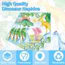 Dinosaur Birthday Party Supplies - 175PCS Dinosaur Themes Party Tableware Set, Bithday Disposable Paper Plates Cups and Napkins For Boys Kids Birthday Baby Shower Decorations, Serve 25