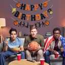 2 x Little Man Basketball Birthday Banner, Basketball Birthday Decorations, Sports Themed Birthday Banner, Basketball Garland, Basketball Birthday Party Decorations for Boy