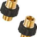 Pressure Washer Adapter Set, M22-14mm Male Fitting to M22-14mm Male Swivel, 5000PSI Pressure Washer Hose Thread Kit