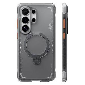 TORRAS Ostand Q3 Air for Samsung Galaxy S26 Ultra Case with 360 Magnetic Stand, Fit for MagSafe, Airbag Cushion, MilGrade Drop Tested, Shockproof Phone Case for S26 Ultra 6.9", Shadow Black