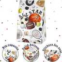 24 Pcs Sports Goodie Bags with Stickers - Sports Themed Birthday Party Favor Bags, Perfect for Kids' Sports Party Supplies and Treat Bags